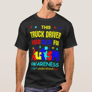 Camiseta Este Driver de Caminhão Veste Azul para Sensibiliz