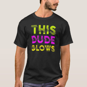 Camiseta Este Dude Glows da festa dos anos 80, vintage retr