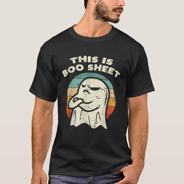 Camiseta Este É Boo Ghost Este É Boo Shemen Mulheres (Frente)