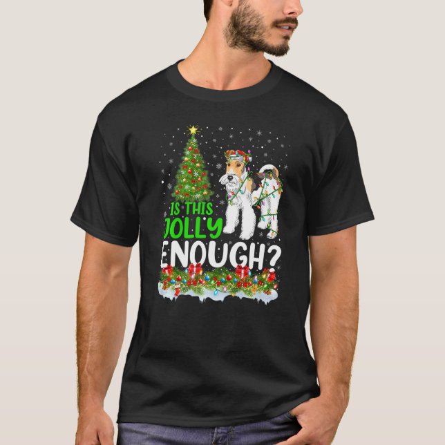 Camiseta Este É Jolly Suficiente Fox Terrier Dog Christma (Frente)