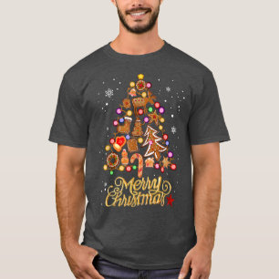 Camiseta Este É Meu Biscoito De Natal Fazendo Árvore De Nat