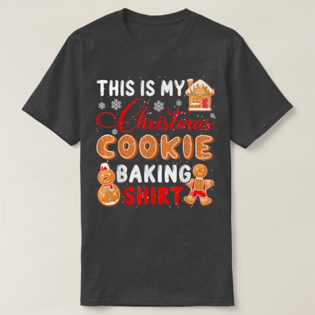 Camiseta Este É Meu Biscoito De Natal Fazendo Mãe (Frente do Design)