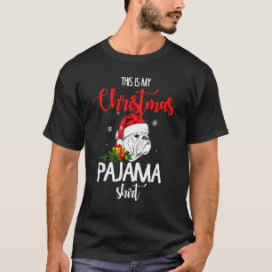 Camiseta Este É Meu Cachorro Bulldog Inglês de Pijama de Na