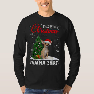 Camiseta Este É Meu Cachorro De Natal Do Pajama Chihuahua X