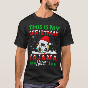 Camiseta Este É Meu Chapéu de Papai Noel de Futebol de Pija