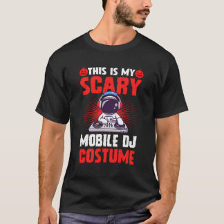 Camiseta Este É Meu Custo de DJ Móvel Assustador Funny Hall