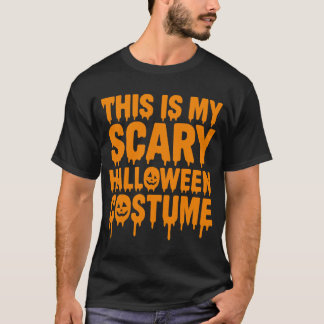 Camiseta Este É Meu Custo de Halloween Assustador Engraçado