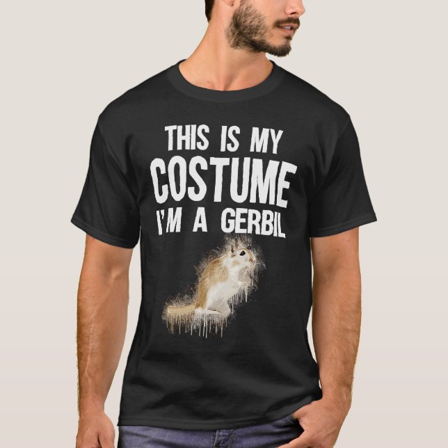 Camiseta Este É Meu Disfarce Eu Sou Um Gerbil  Cute Hallowe (Frente)