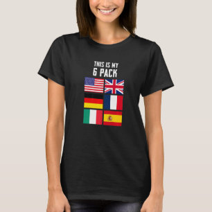 Camiseta Este É Meu Engraçado De 6 Pacotes Engraçado Design