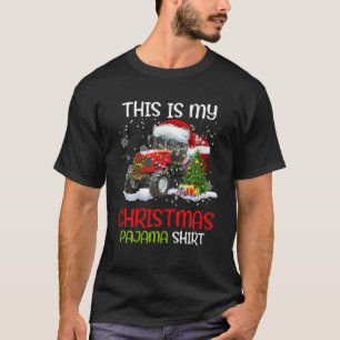 Camiseta Este É Meu Farmário De Trator Pajama De Natal
