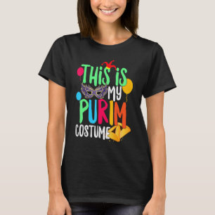 Camiseta Este É Meu Figurino de Purim Judaico Feliz Purim H