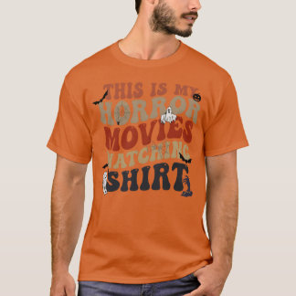 Camiseta Este É Meu Filmes De Terror engraçado