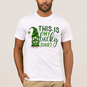 Camiseta Este É Meu Gnomo Verde Sortudo