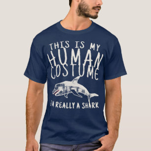 Camiseta Este é meu hábito humano Eu sou realmente um tubar