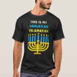 Camiseta Este É Meu Hanukkah Pajamakah Judeu Menorah Chanu<br><div class="desc">Este É Meu Hanukkah Pajamakah Judeu Menorah Chanukah 1</div>