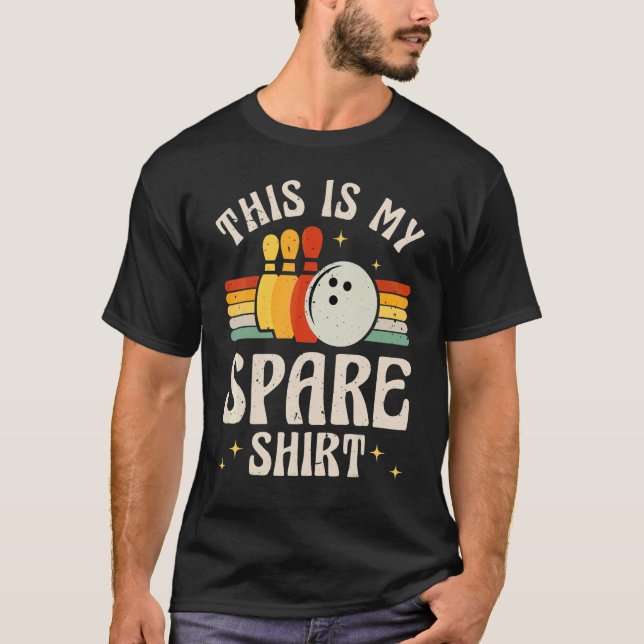 Camiseta Este é meu  jogador de boliche reserva 1 (Frente)