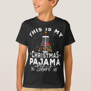 Camiseta Este É Meu Jogador de Disc Golf de Pijama de Natal