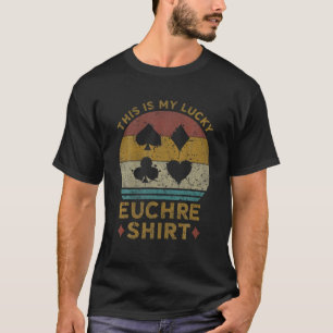 Camiseta Este É Meu Jogo De Cartão Euchre Vintage