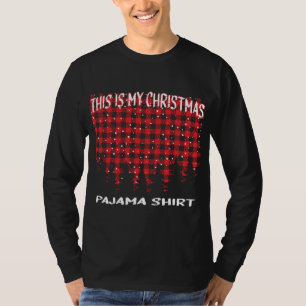 Camiseta Este É Meu Natal Pajama Buffalo Xadrez Christma