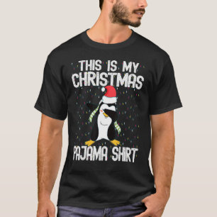 Camiseta Este É Meu Natal Pajama Engraçado Dabbing Penguin