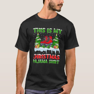 Camiseta Este É Meu Natal Pajama Engraçado Roller Sking X