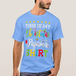 Camiseta Este É Meu Natal Pajama Engraçado Xmas Luz Chri