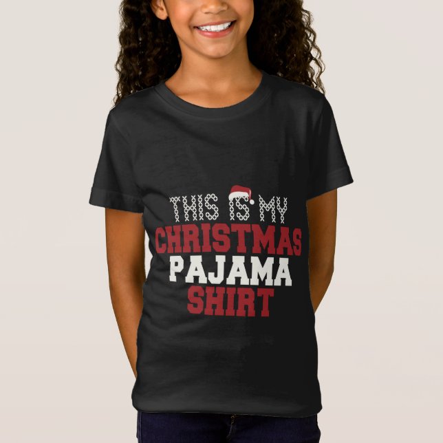 Camiseta Este É Meu Natal Pajama Papais noeis Engraçados PJ (Frente)