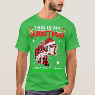 Camiseta Este É Meu Natal Pajama Xmas Luzes Peixes R