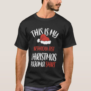 Camiseta Este É Meu Ortodontista Natal Pijama Chapéu de Pap