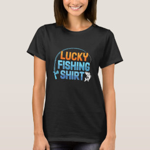 Camiseta Este É Meu Pescador Sortudo - Retro Boa Sorte