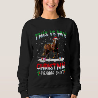 Camiseta Este É Meu Pijama De Natal Cavalos Animais Fofos