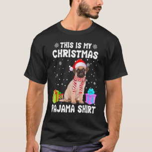 Camiseta Este É Meu Pijama De Natal Pug Cachorro