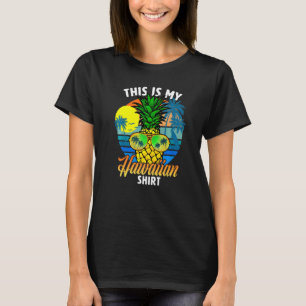Camiseta Este É Meu Pomo-do-abacaxi Havaiano Óculos-do-sol