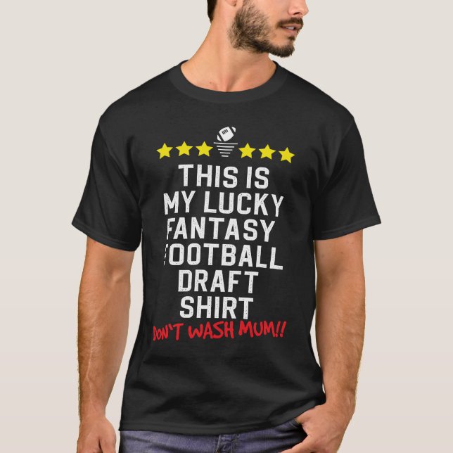 Camiseta Este É Meu Projeto De Futebol De Fantasia Sortuda (Frente)