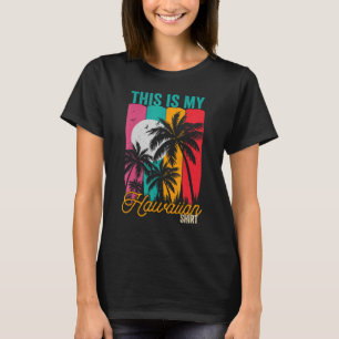 Camiseta Este É Meu Retro Havaiano Palms Vintage Aloha Ha