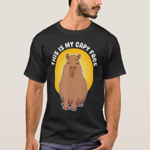 Camiseta Este é meu rosto Capy Cote Animal Cute Capybara