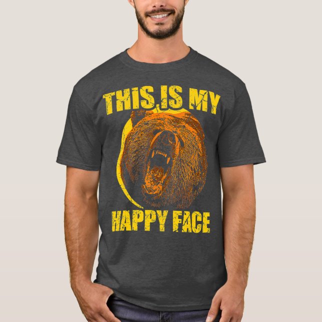 Camiseta Este É Meu Rosto Feliz Engraçado (Frente)