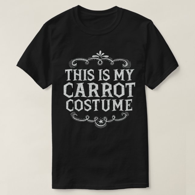 Camiseta Este É Meu Traje de Cenoura Divertido e Preguiçoso (Frente do Design)