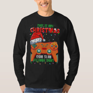 Camiseta Este É Meu Vídeo De Natal Controlador Dim Sum