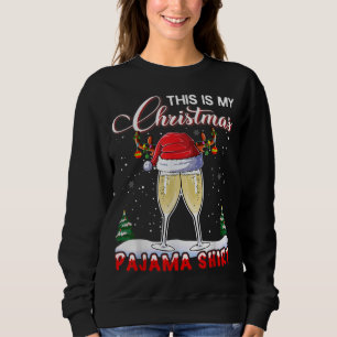 Camiseta ESTE É MEU Vidro de Champagne NATAL Pajama