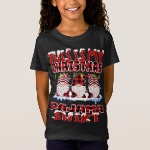 Camiseta Este É Meu Xadrez De Natal Gnomos Engraçado Xm