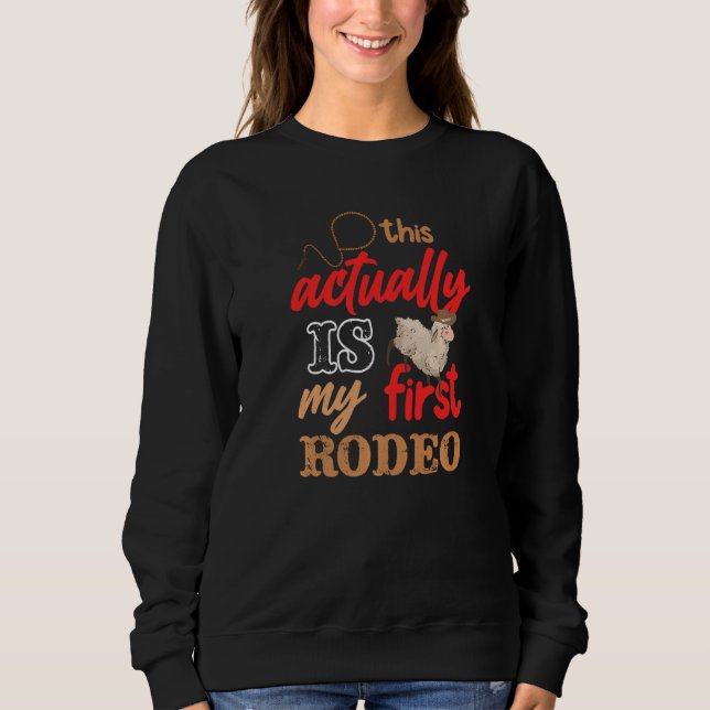 Camiseta Este É Na Verdade Meu Primeiro Rodeio Mutton Buste (Frente)