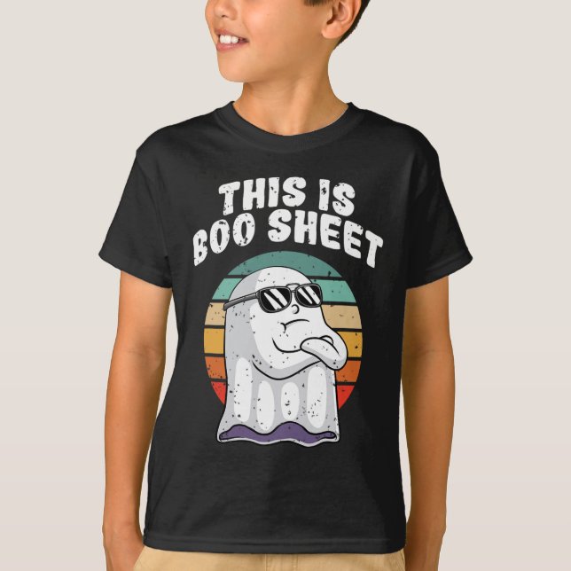 Camiseta Este É O Boo Sheet do Diversão Halloween O Fantasm (Frente)