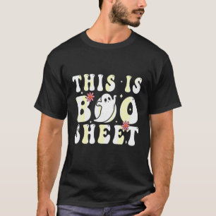 Camiseta Este É O Boo Sheet Ghost Groovy Halloween