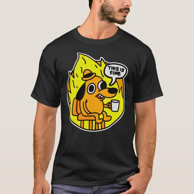 Camiseta Este é o Fine Doggo Este é o Fine Dog Isto é bom (Frente)