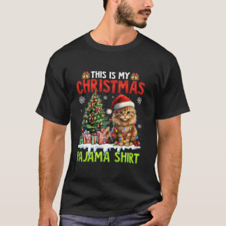 Camiseta Este é o Gato de Papais noeis de Gato Persa e Boni