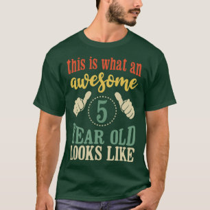 Camiseta Este é o melhor presente de aniversário de 5 anos.