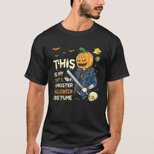 Camiseta Este é o meu 1920 Gangster Figurume Halloween Mafi (Frente)