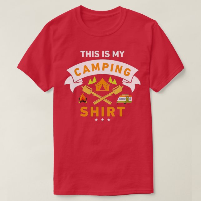 Camiseta Este É O Meu Acampamento Engraçado (Frente do Design)