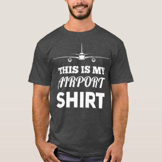 Camiseta Este é o meu aeroporto para pilotos de avião